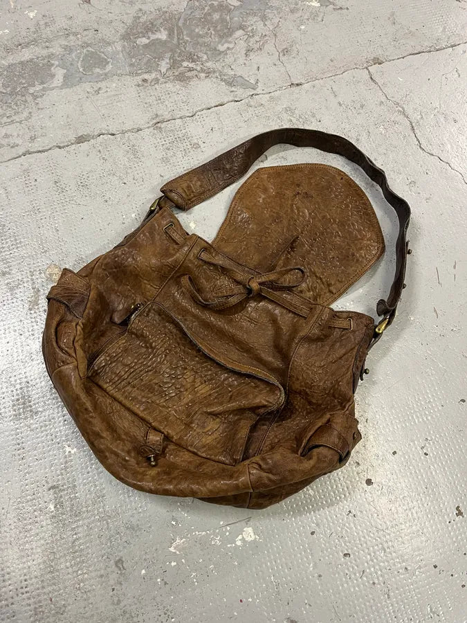 Isabel Marant Brown Grained Leather Crossbody Bag fjTfnuq 6