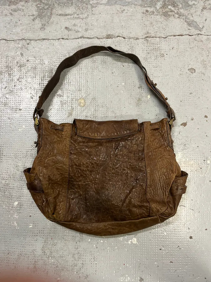 Isabel Marant Brown Grained Leather Crossbody Bag fjTfnuq 7