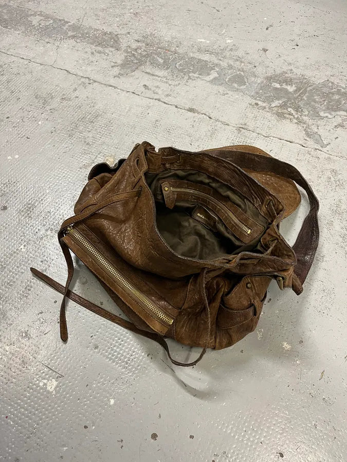 Isabel Marant Brown Grained Leather Crossbody Bag fjTfnuq 8