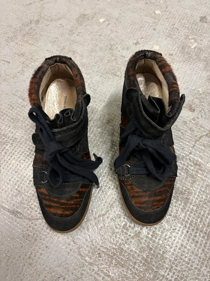 Isabel Marant Calf Pony Hair Over Dark Fauve Bobby Basket (37eu/us5) ujcURvu 1