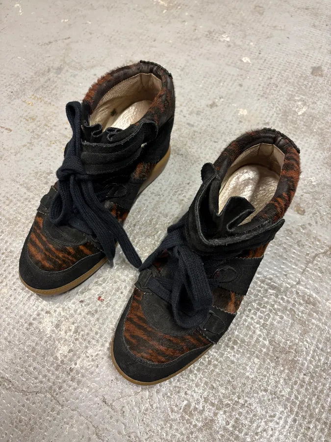 Isabel Marant Calf Pony Hair Over Dark Fauve Bobby Basket (37eu/us5) ujcURvu 2