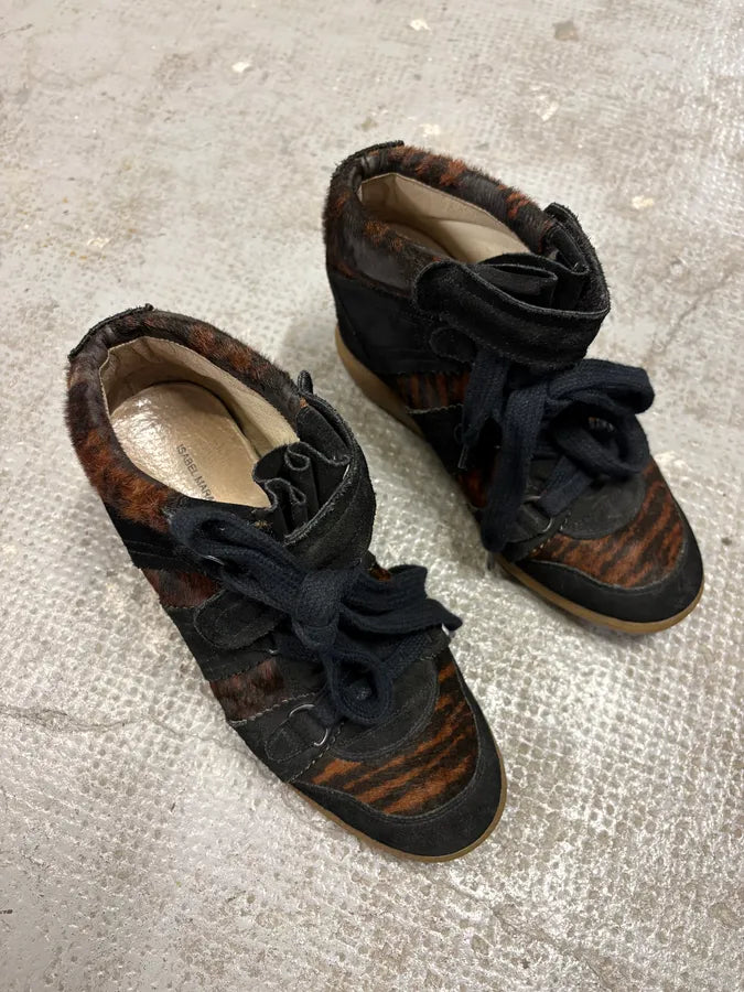 Isabel Marant Calf Pony Hair Over Dark Fauve Bobby Basket (37eu/us5) ujcURvu 3