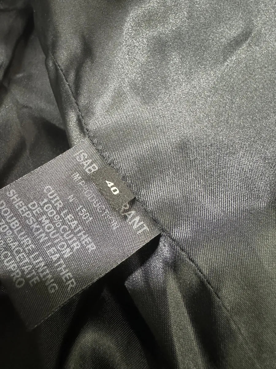 Isabel Marant Destructured Black Sheepskin Leather Crocodile Effect Jacket (S/M) TTSydQd 7