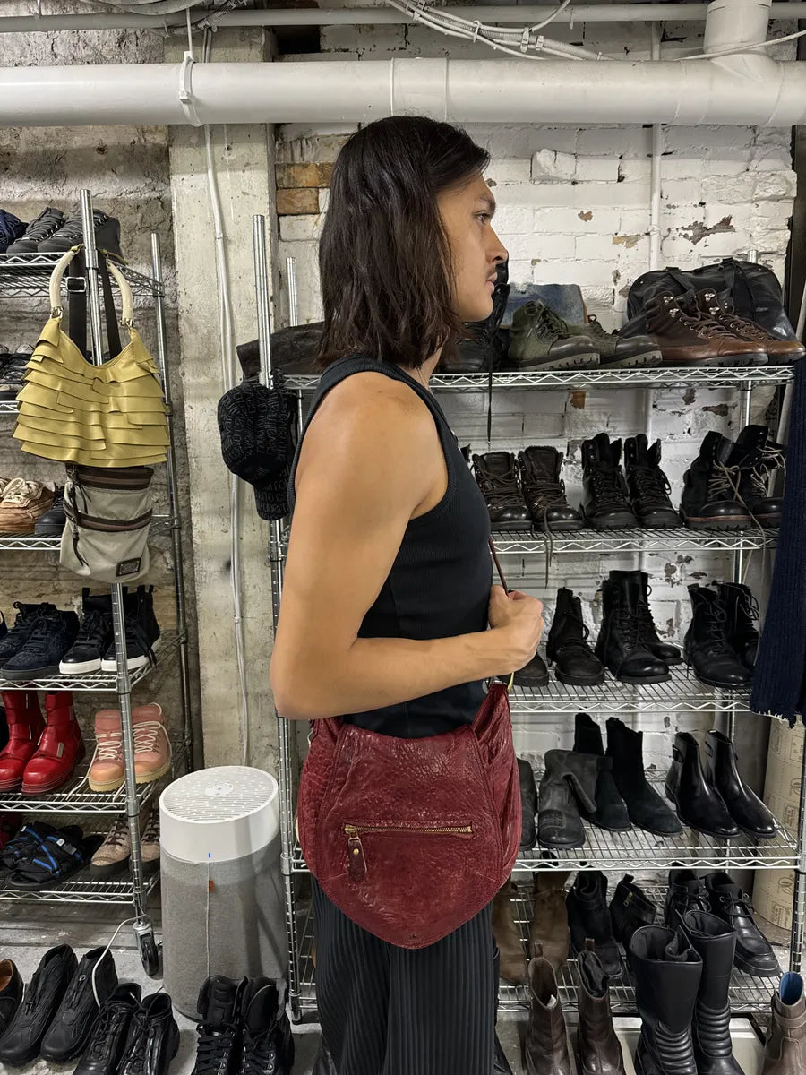 Isabel Marant Gipsy Red Grained Leather Shoulder Bag aNhmwlP 2