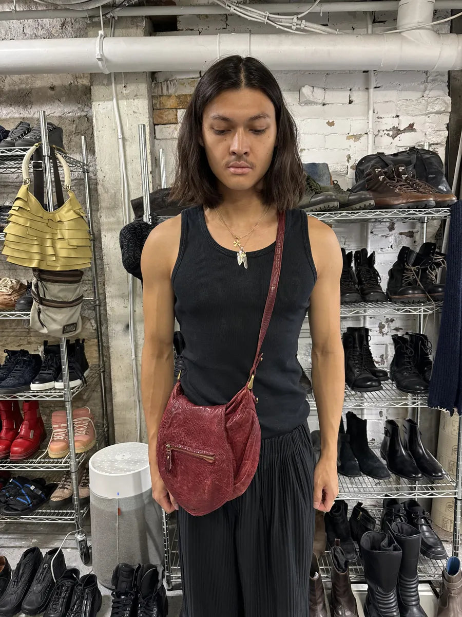 Isabel Marant Gipsy Red Grained Leather Shoulder Bag aNhmwlP 3
