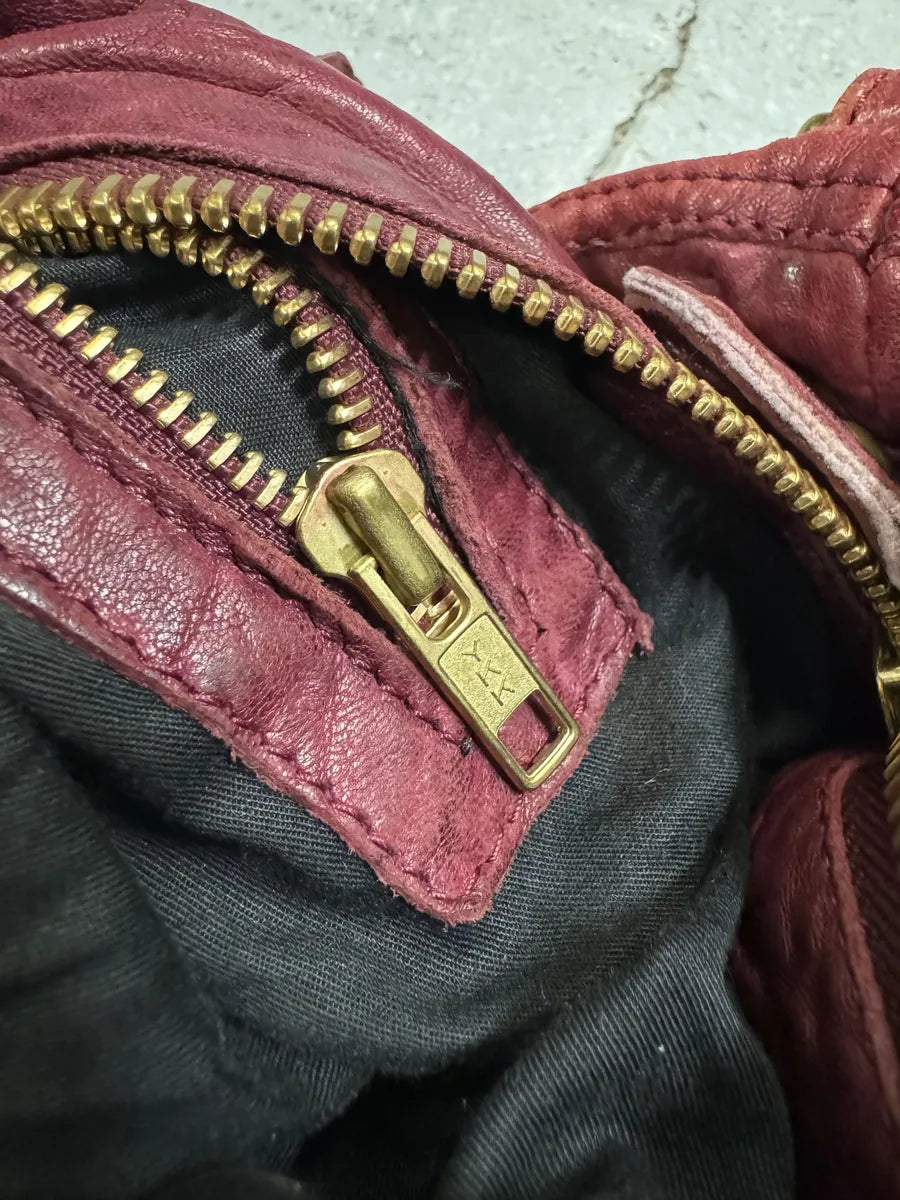 Isabel Marant Gipsy Red Grained Leather Shoulder Bag aNhmwlP 5