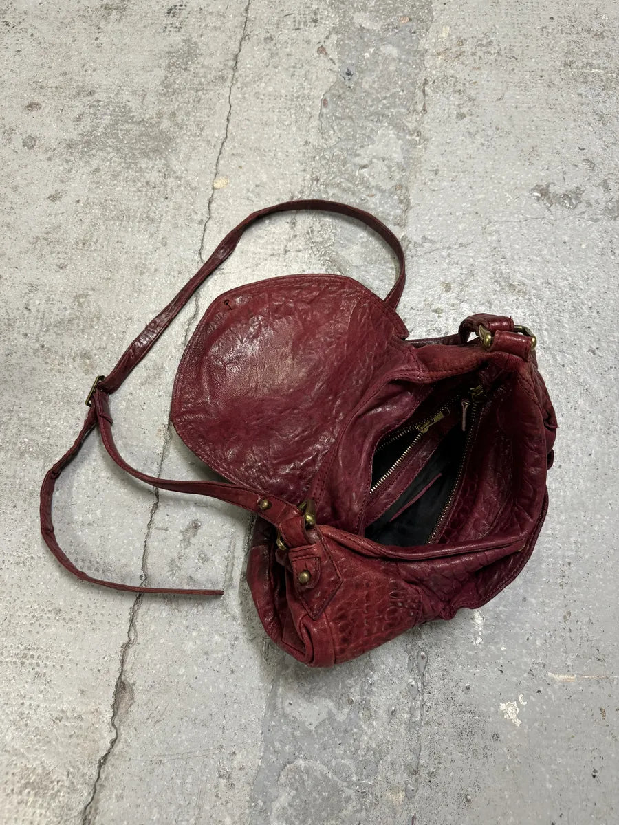 Isabel Marant Gipsy Red Grained Leather Shoulder Bag aNhmwlP 8