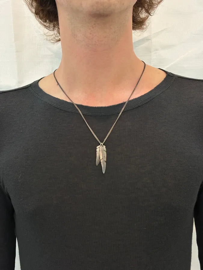 Isabel Marant Metal Double Feather Necklace CPYKKpq 1