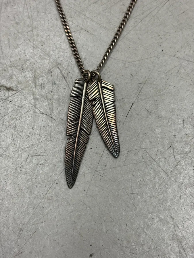 Isabel Marant Metal Double Feather Necklace CPYKKpq 4