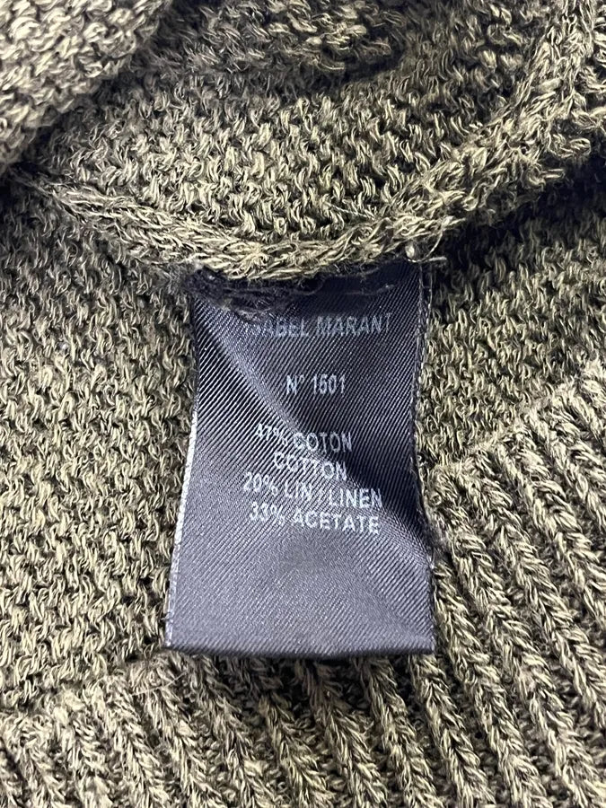 Isabel Marrant Distressed Khaki Wool Sweater IvJpnRa 7