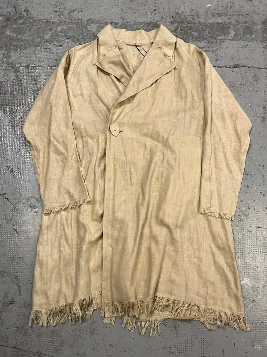 Issey Miyake Beige Linen Kimono Jacket zfClrZQ 0