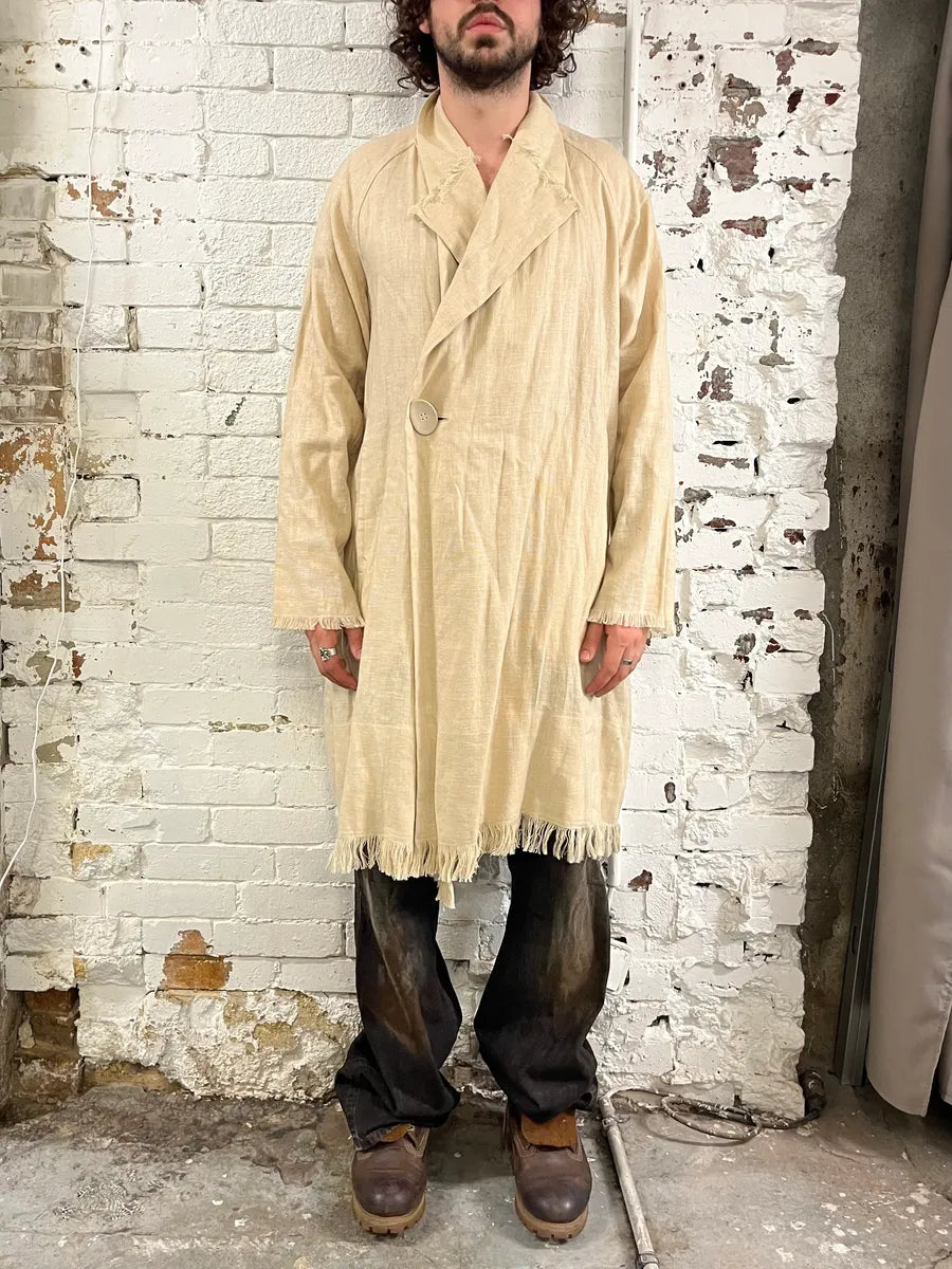 Issey Miyake Beige Linen Kimono Jacket zfClrZQ 1