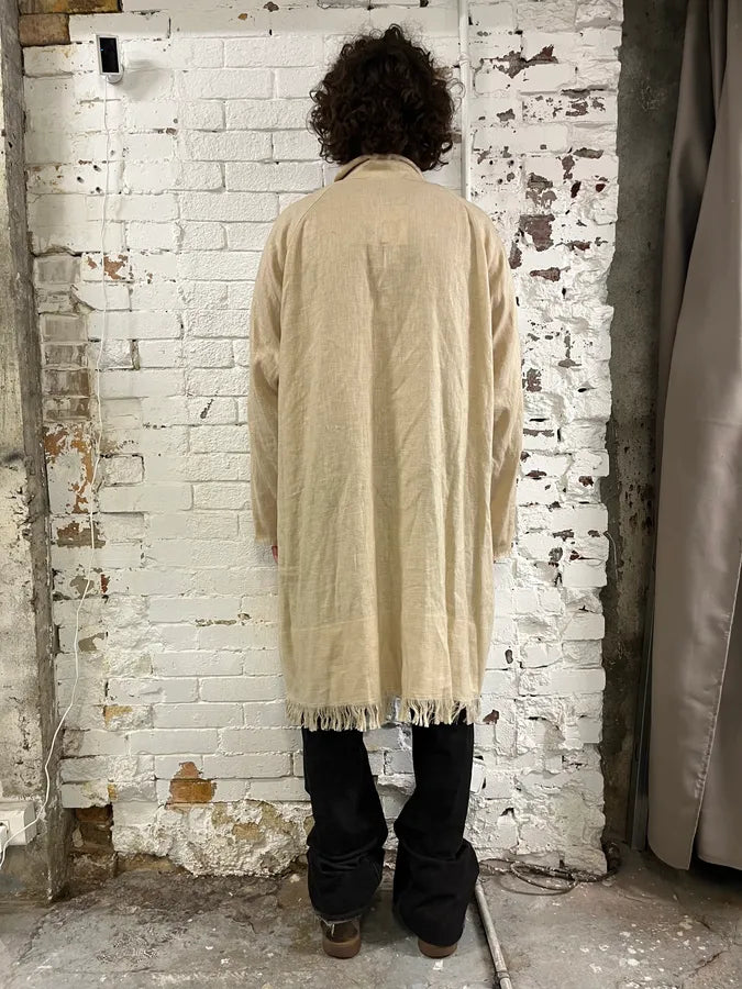 Issey Miyake Beige Linen Kimono Jacket zfClrZQ 2