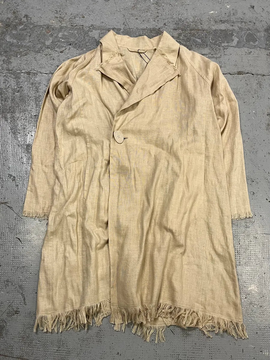 Issey Miyake Beige Linen Kimono Jacket zfClrZQ 3