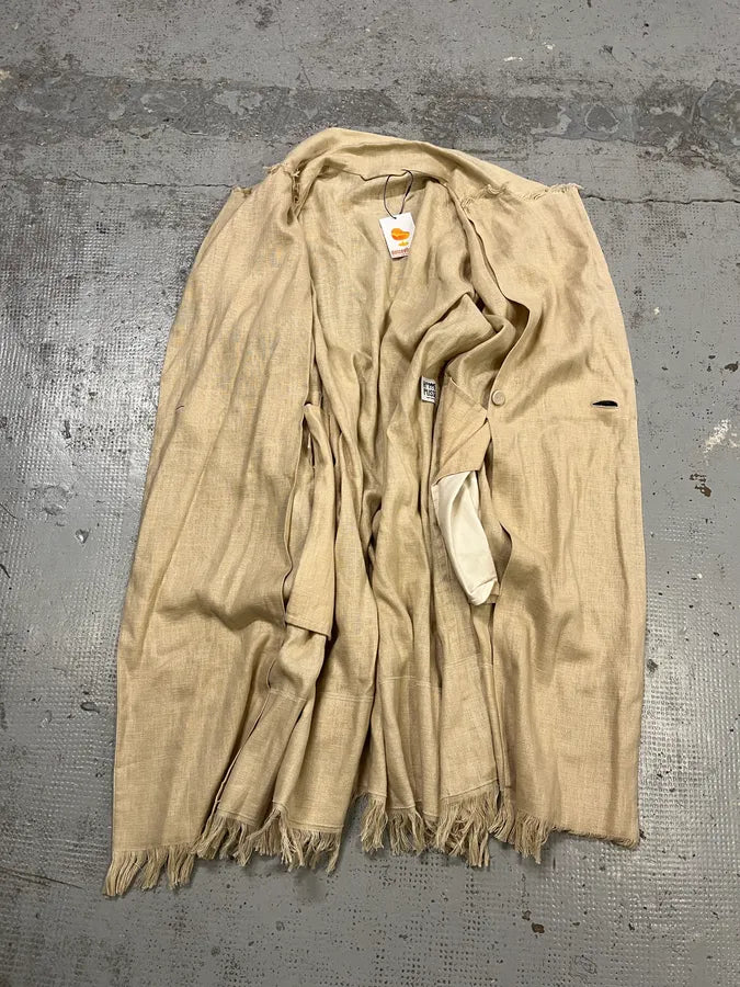 Issey Miyake Beige Linen Kimono Jacket zfClrZQ 5