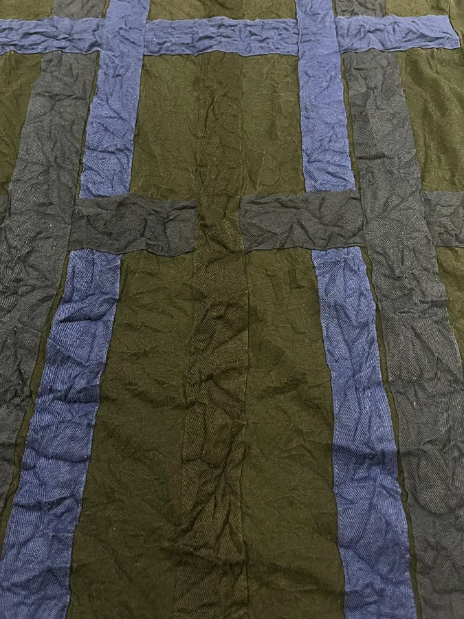 Issey Miyake Black & Blue Stripes Textured Tee-Shirt (S/M) GoxwOrs 6