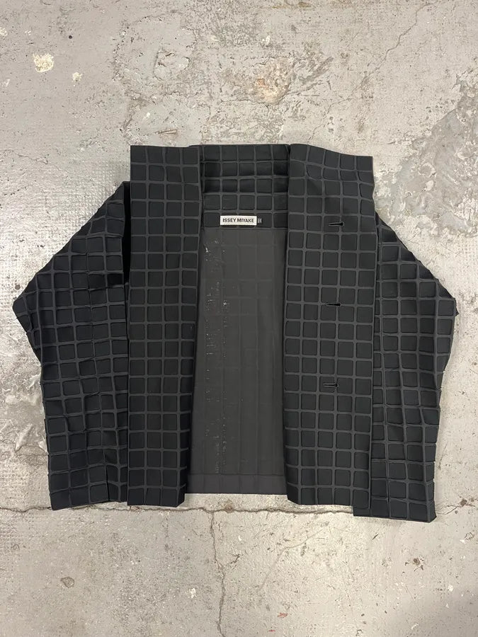 Issey Miyake Black Avant-Garde Squared Jacket (M/L) 6