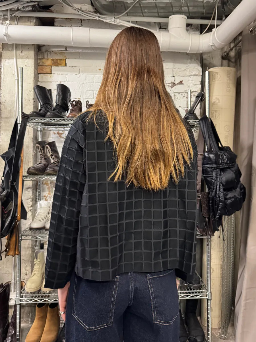 Issey Miyake Black Avant-Garde Squared Jacket (M/L) 3