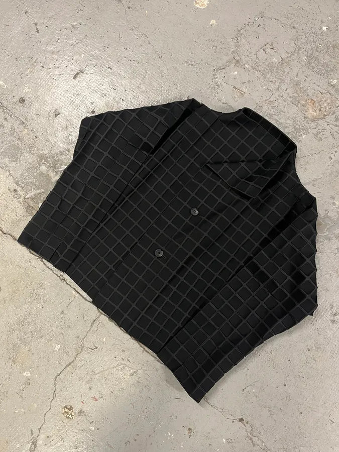 Issey Miyake Black Avant-Garde Squared Jacket (M/L) 4