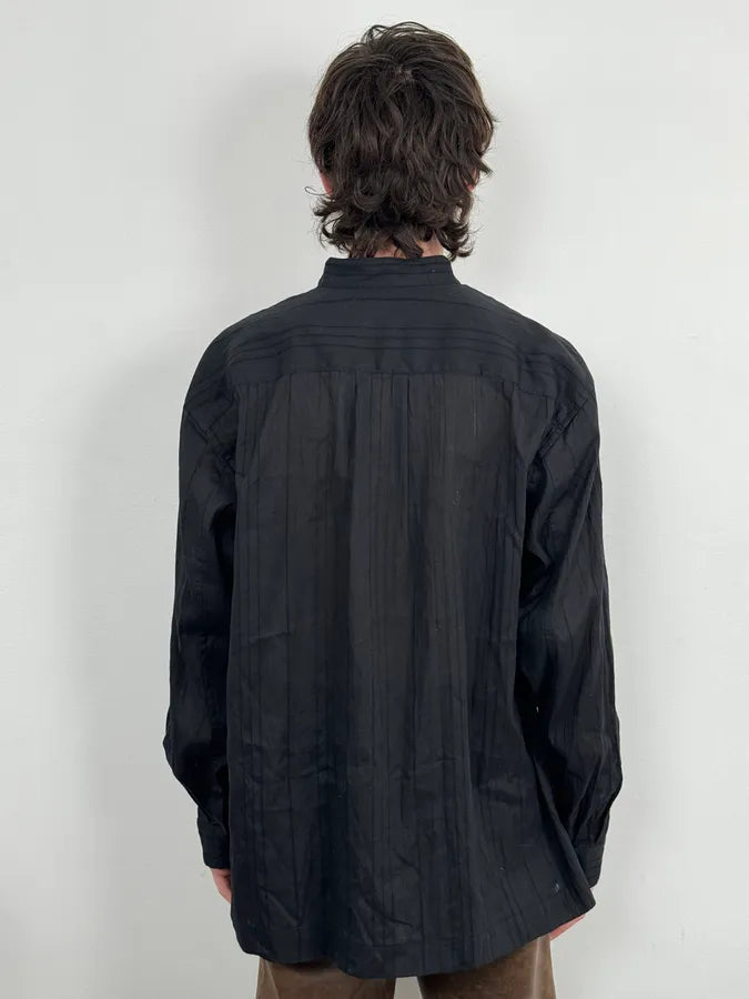 Issey Miyake Black Lined Light Mao Shirt KYVZjsL 2