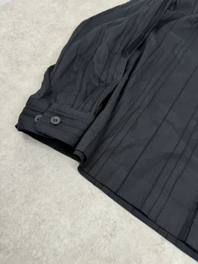 Issey Miyake Black Lined Light Mao Shirt KYVZjsL 5