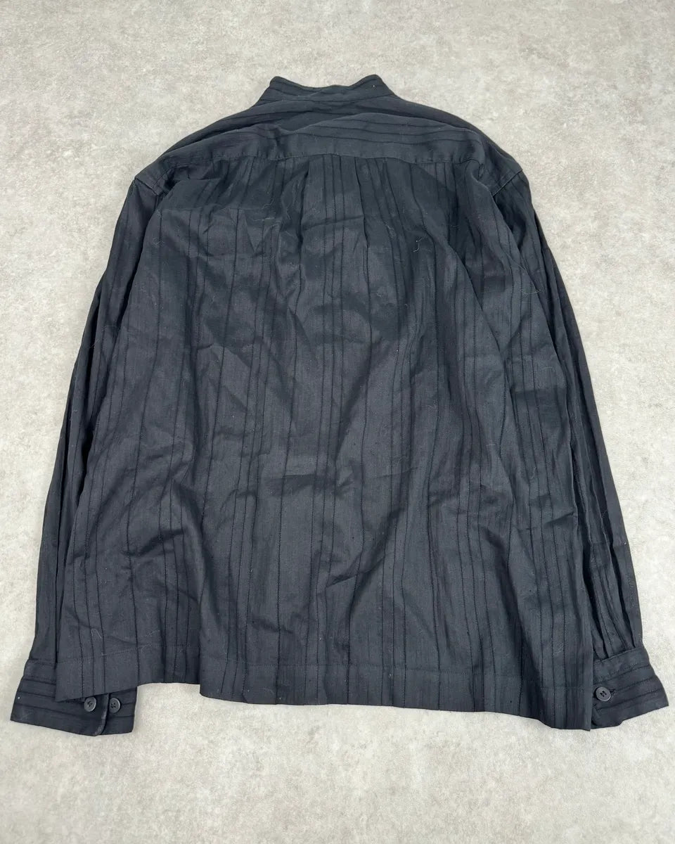 Issey Miyake Black Lined Light Mao Shirt KYVZjsL 6