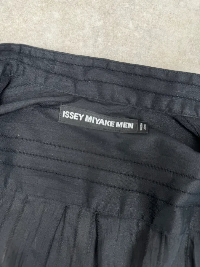 Issey Miyake Black Lined Light Mao Shirt KYVZjsL 8