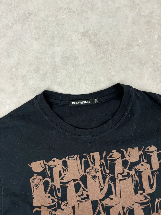 Issey Miyake Coffee Pot Graphic  Black T-Shirt  BbzWlTi 3