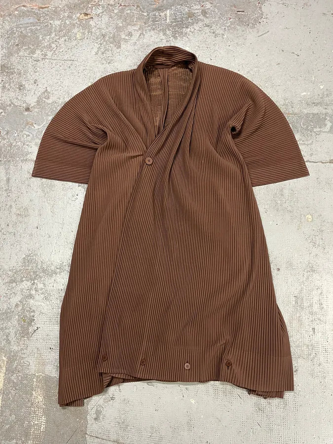 Issey Miyake Brown Plissed Jacket nOTsqRP 2