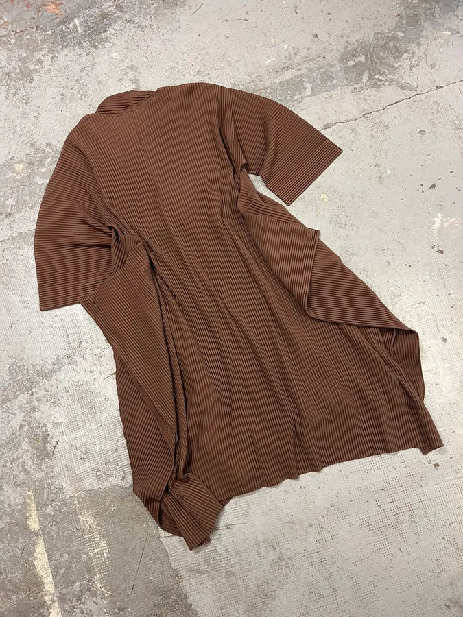 Issey Miyake Brown Plissed Jacket nOTsqRP 7