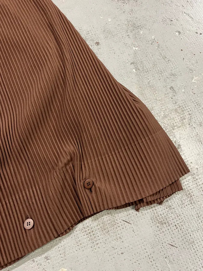 Issey Miyake Brown Plissed Jacket nOTsqRP 9