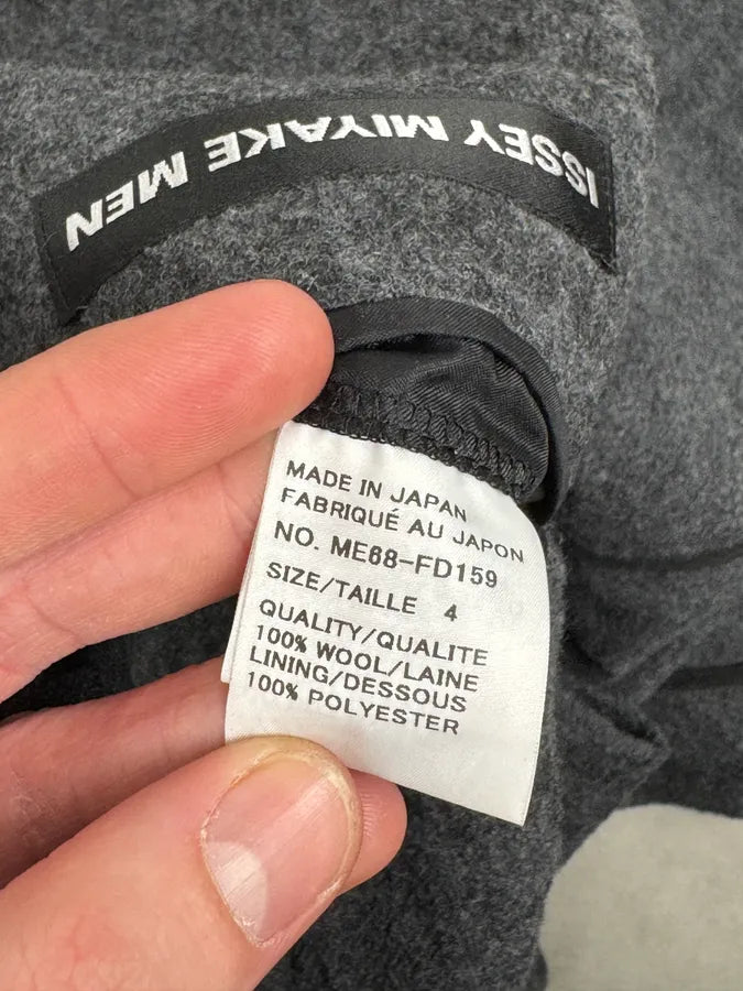 Issey Miyake Men Grey Wool Mozaic Blazer Jacket zNUJNIM 11