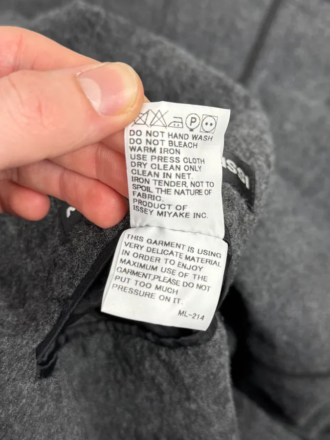 Issey Miyake Men Grey Wool Mozaic Blazer Jacket zNUJNIM 10