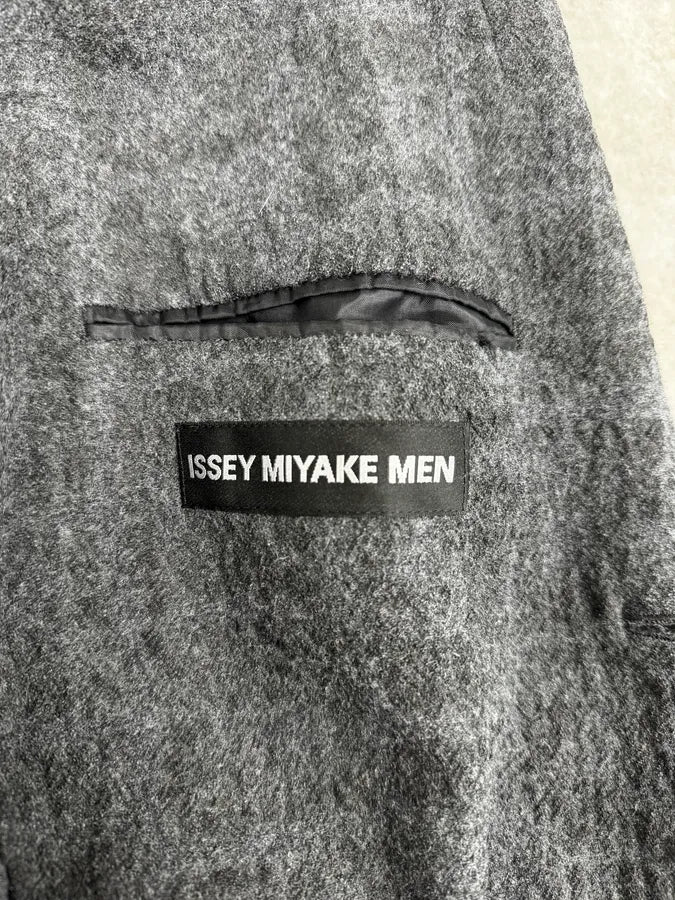 Issey Miyake Men Grey Wool Mozaic Blazer Jacket zNUJNIM 8