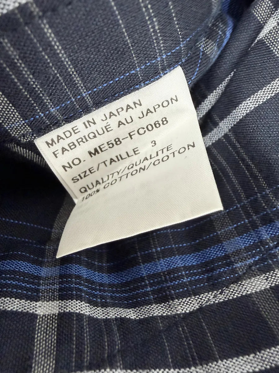 Issey Miyake Navy Japanese Checkered Bomber Jacket QqMxJXl 10