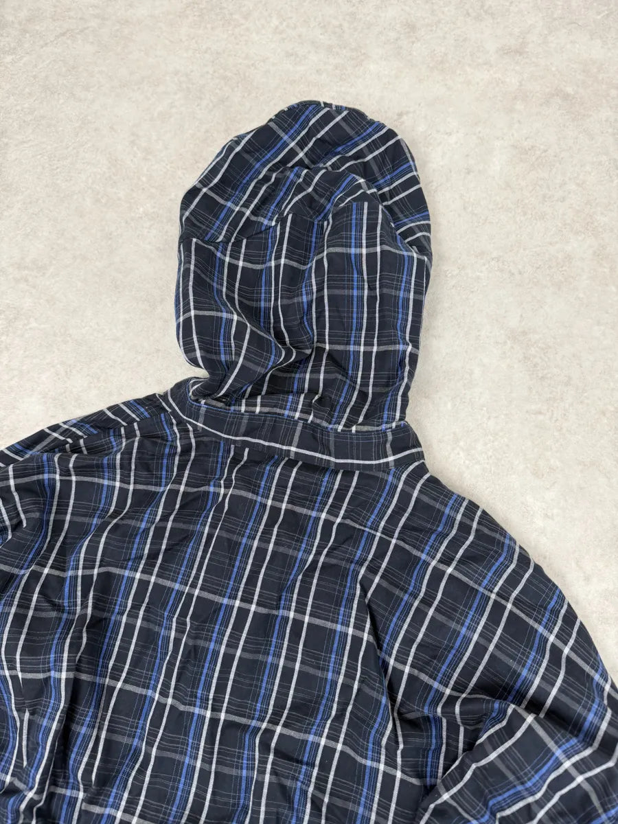 Issey Miyake Navy Japanese Checkered Bomber Jacket QqMxJXl 5