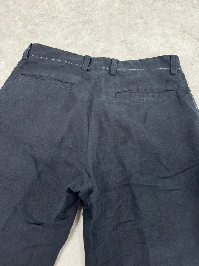 Issey Miyake Navy Linen Cozy Pants ohRqPmd 6