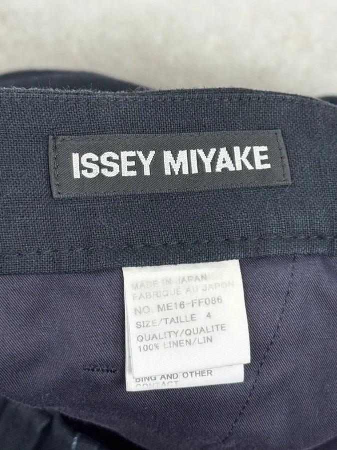 Issey Miyake Navy Linen Cozy Pants ohRqPmd 8