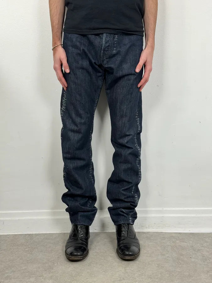 Issey Miyake Navy Signature Japanese Jeans  FluqrxD 1