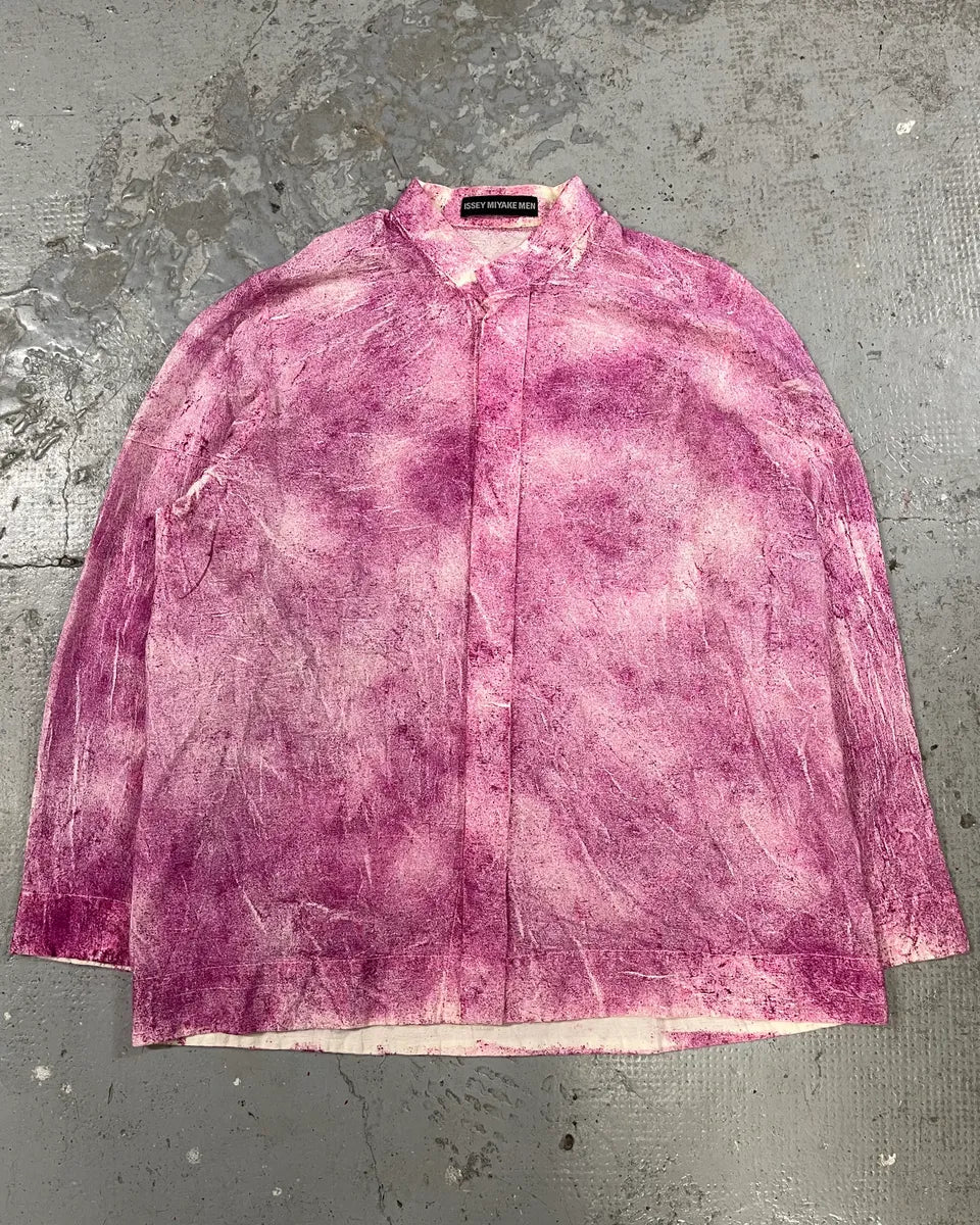 Issey Miyake Pink Textured Shirt OluxBta 0