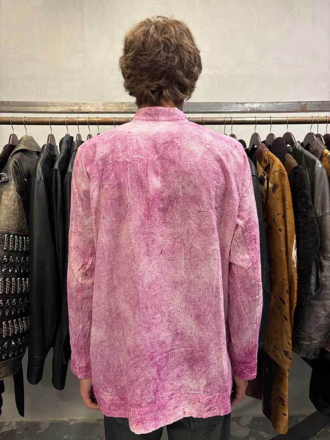 Issey Miyake Pink Textured Shirt OluxBta 3