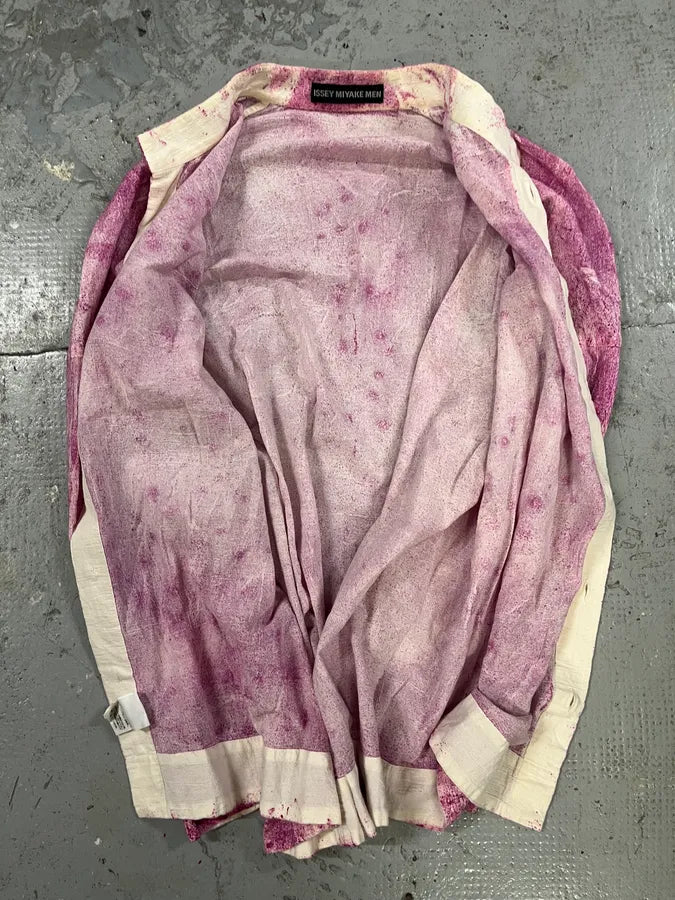 Issey Miyake Pink Textured Shirt OluxBta 6