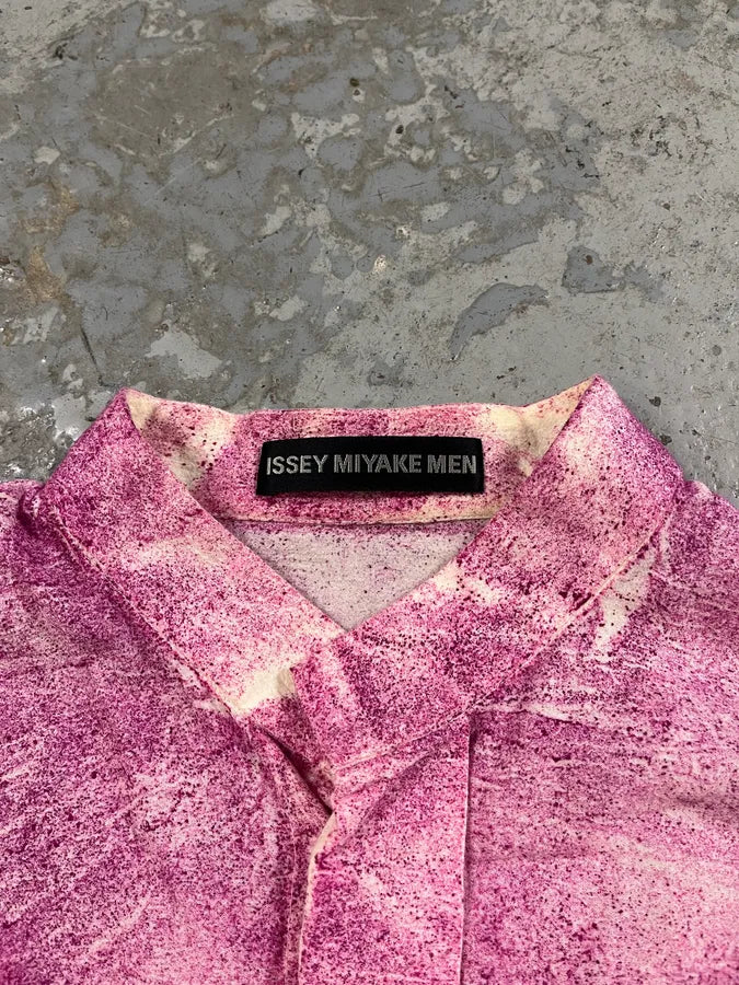 Issey Miyake Pink Textured Shirt OluxBta 7