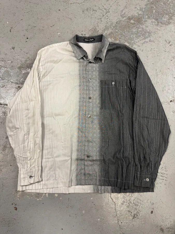 Issey Miyake White & Grey Gradient Shirt oImoiLo 0
