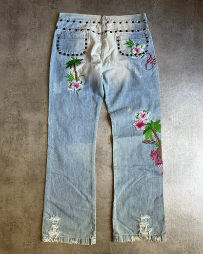 SS2006 Dolce & Gabbana Honolulu Embroidered Denim (M) - 2