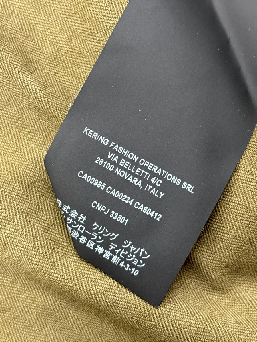 SS2020 Saint Laurent Olive Twill Western Snap Shirt ithrwDbS 10