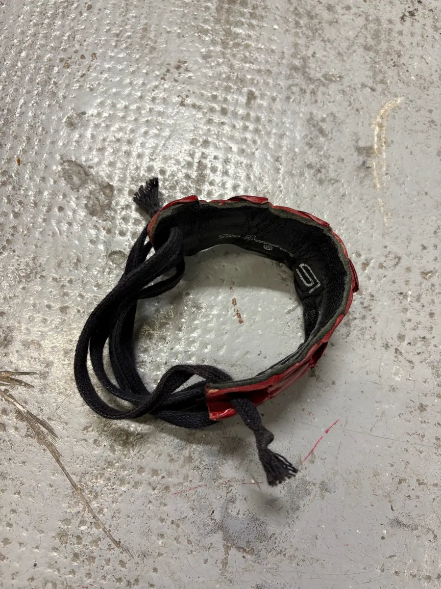 Ivo Scunzani Red Crocodile Leather Armband Bracelet jDaZuUI 3