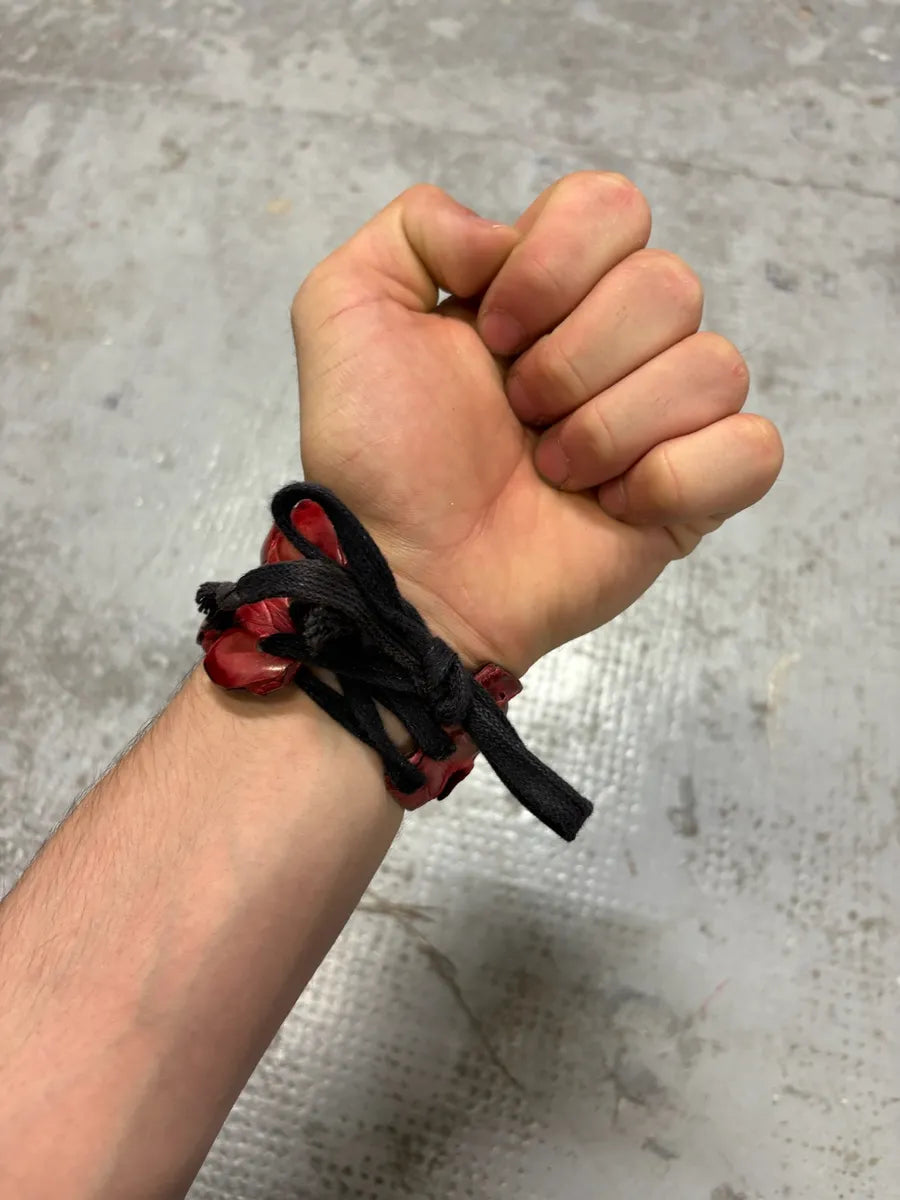 Ivo Scunzani Red Crocodile Leather Armband Bracelet jDaZuUI 4