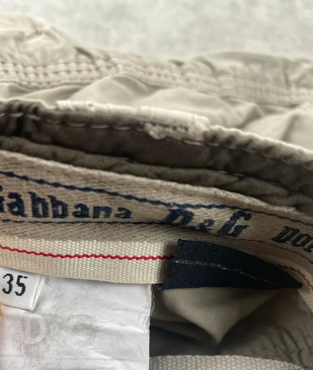 AW2004 Dolce & Gabbana Beige Oversized Multi-Pocket Cargo Pants ixAgWRvA 10
