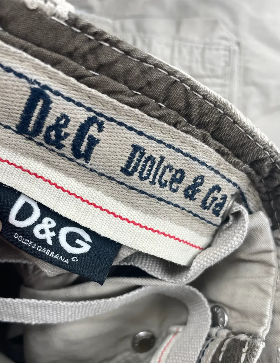 AW2004 Dolce & Gabbana Beige Oversized Multi-Pocket Cargo Pants ixAgWRvA 11